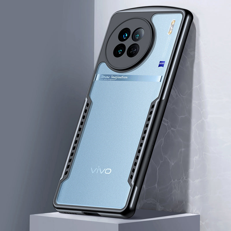 XUNDD For vivo X90 5G Shockproof Anti-fall Phone Case Carbon Fiber Texture TPU Acrylic Anti-Scratch Back Cover XUNDD For vivo X90 5G Shockproof Anti-fall Phone Case Carbon Fiber Texture TPU Acrylic Anti-Scratch Back Cover
